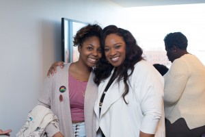 Kierra Sheard and fan at Eleven60 Pop Up Shop In Washington, D.C.